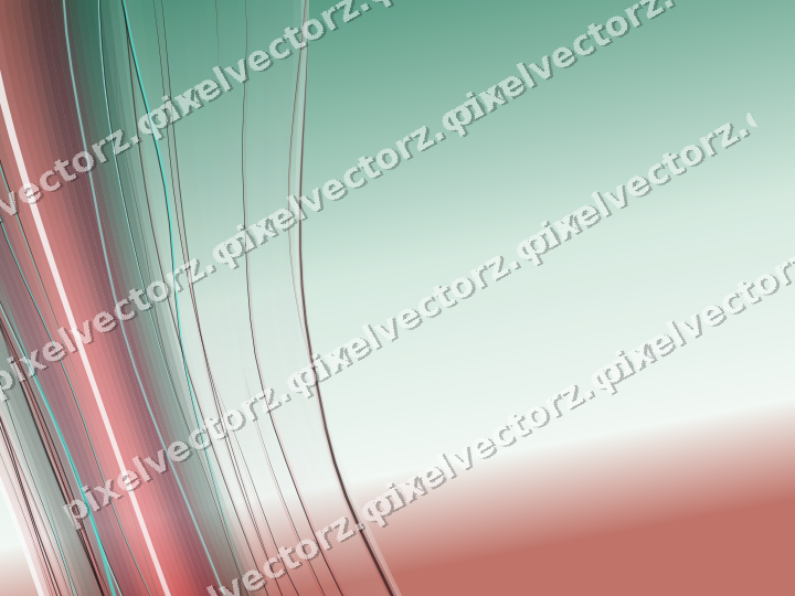 Abstract glass arc in dark green and red