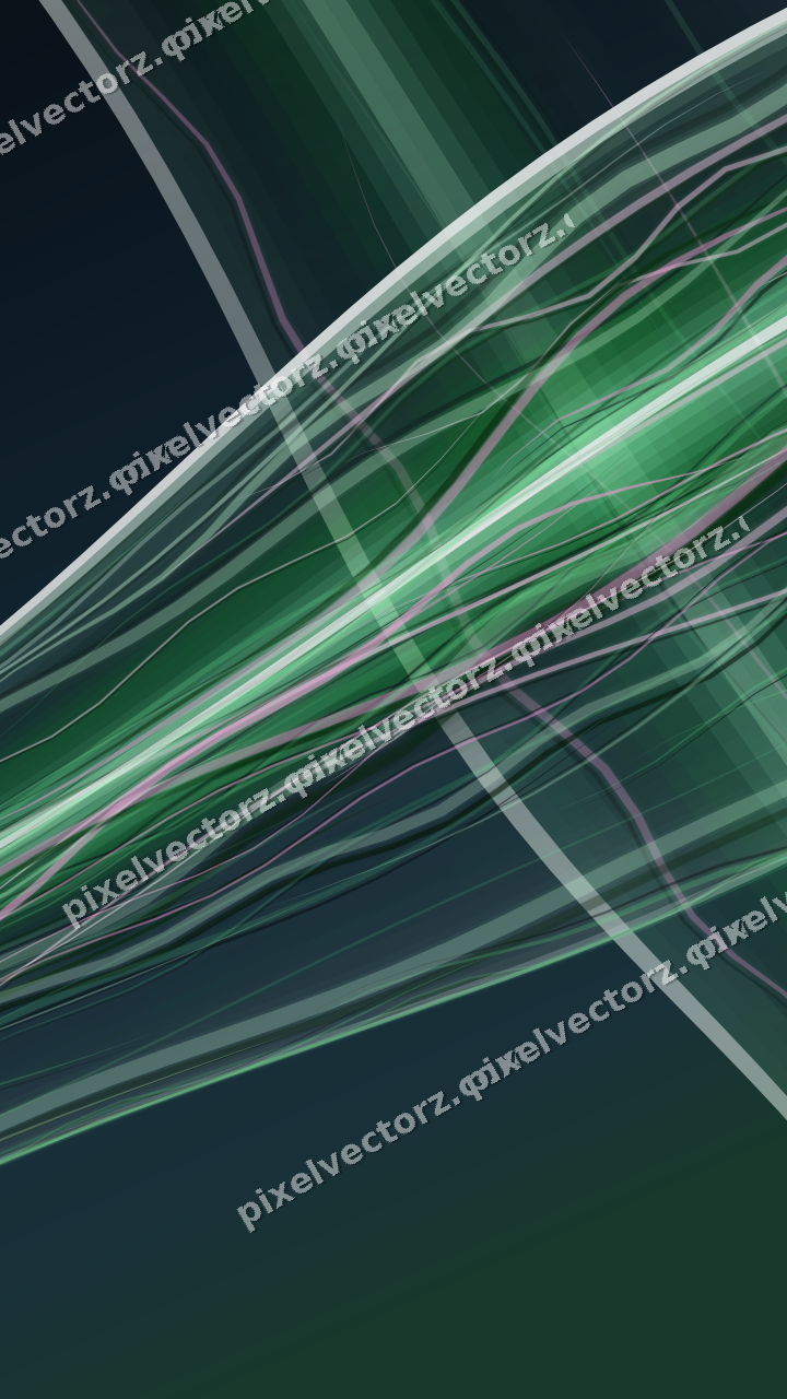 Abstract glass arc in green and teal