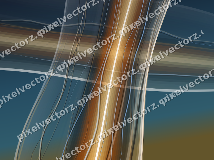 Abstract glass arc in pale pink and pale amber