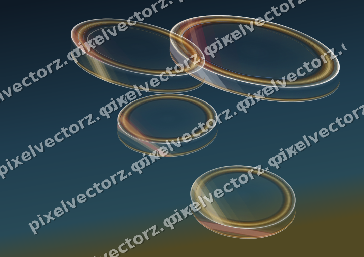 Abstract glass arc in dark pink and amber