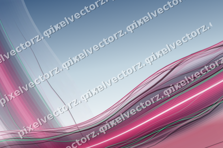 Abstract glass arc in dark pink and yellow