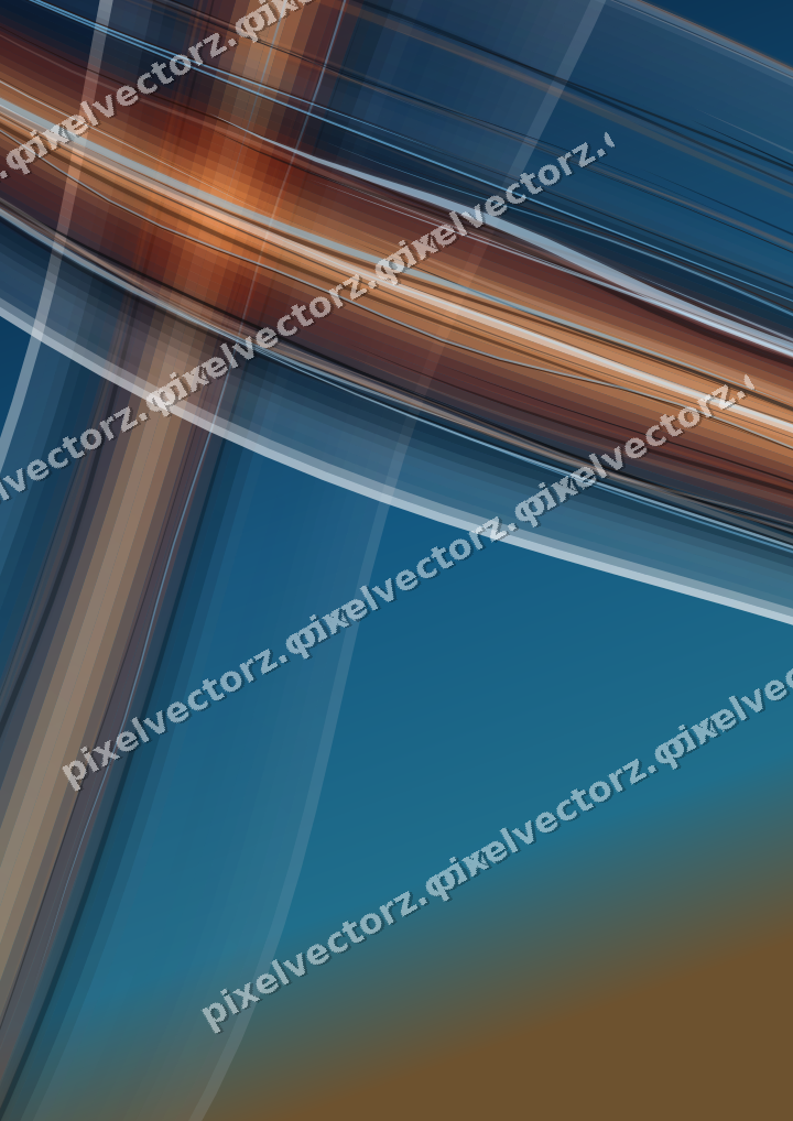 Abstract glass arc in blue and red