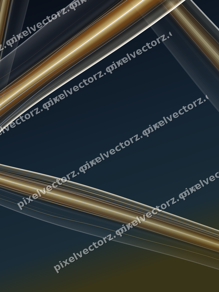 Abstract glass arc in dark blue and amber