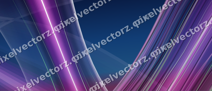 Abstract glass arc in purple and blue