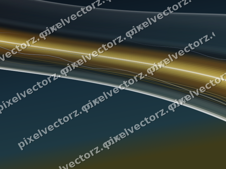 Abstract glass arc in dark blue and amber