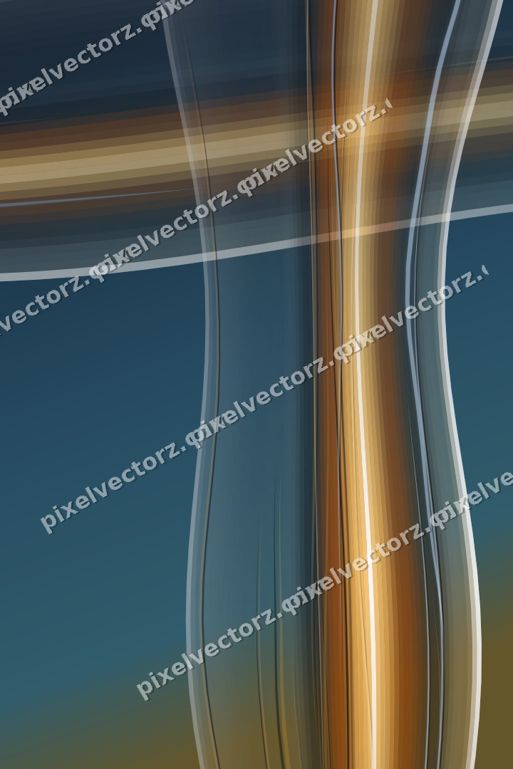 Abstract glass arc in red and orange