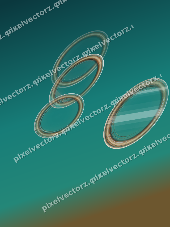 Abstract glass arc in dark teal and orange