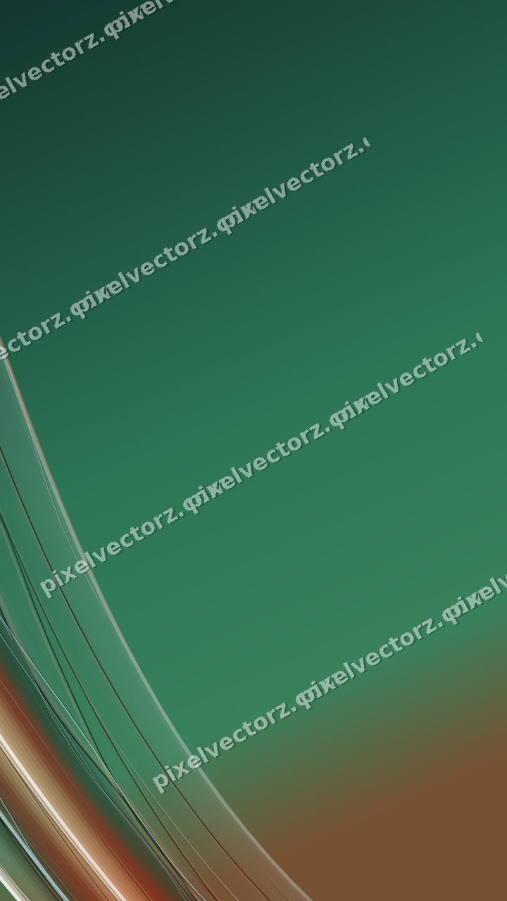 Abstract glass arc in dark green and orange