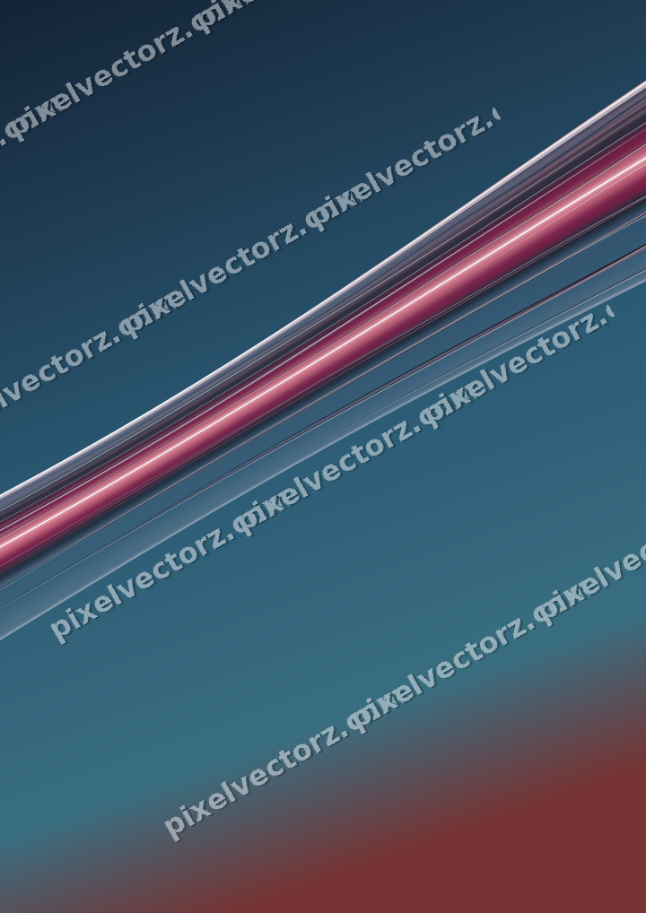 Abstract glass arc in pale pink and pale red