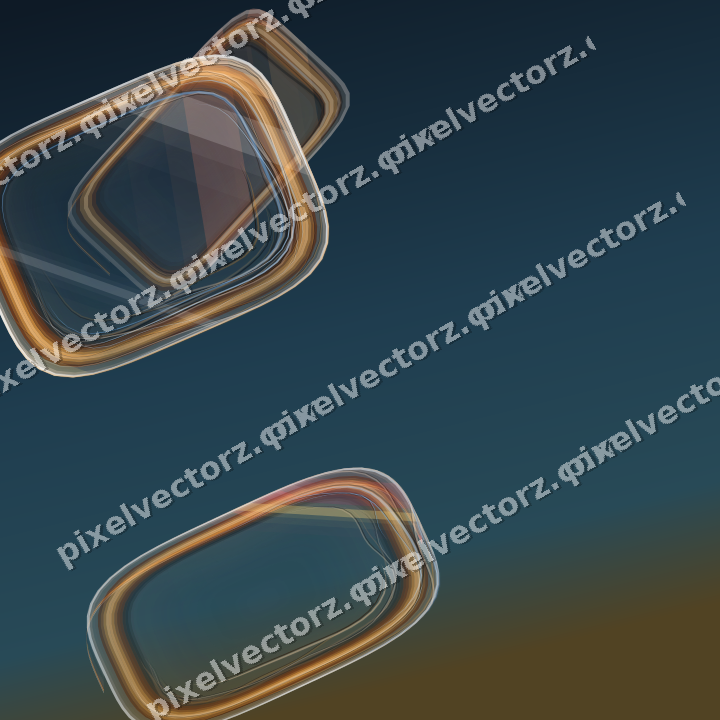 Abstract glass arc in orange and amber