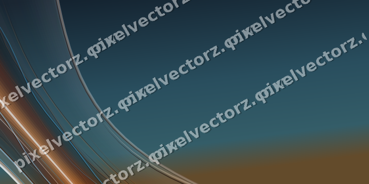 Abstract glass arc in blue and orange