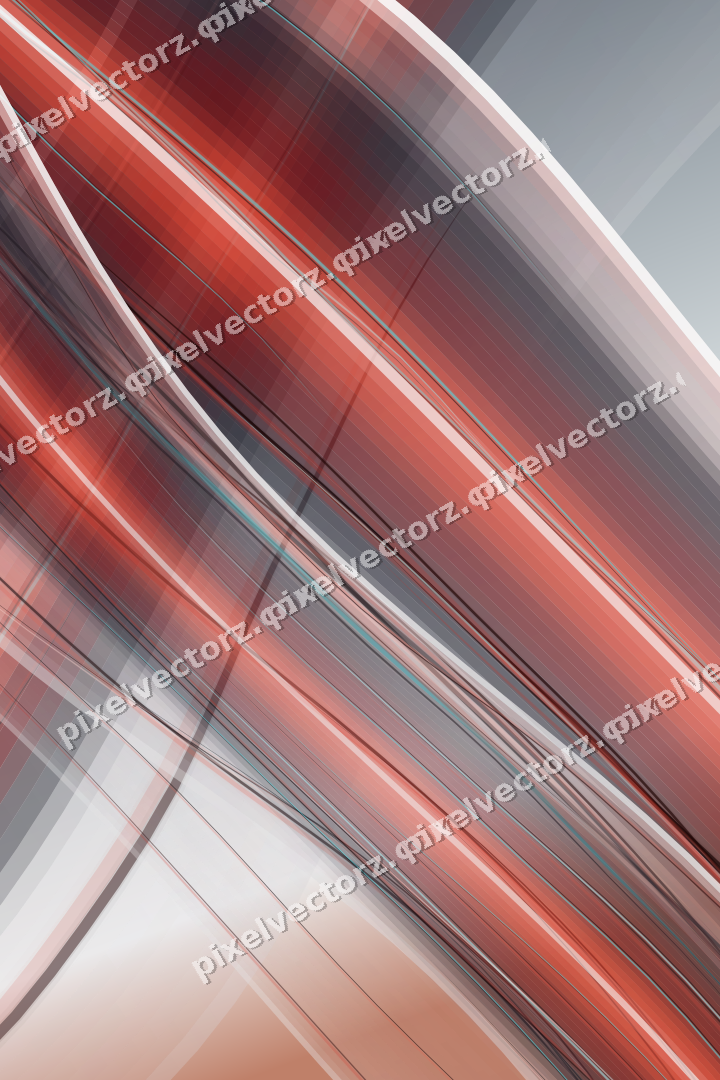Abstract glass arc in red and pale amber