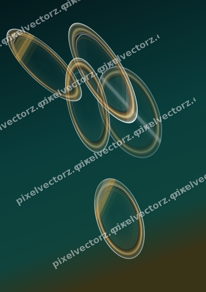 Abstract glass arc in amber and dark teal