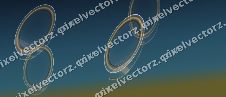 Abstract glass arc in orange and amber