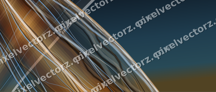 Abstract glass arc in orange and amber