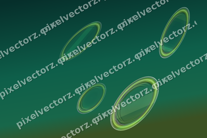 Abstract glass arc in green and lime