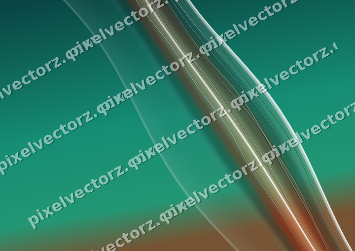 Abstract glass arc in orange and teal