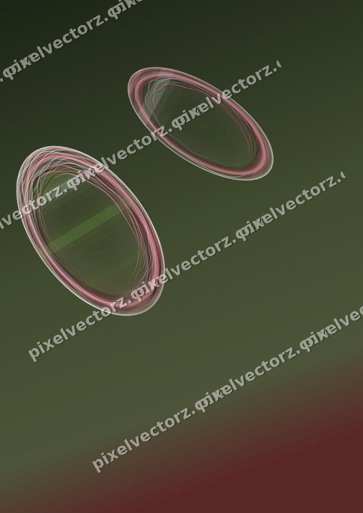 Abstract glass arc in pink and dark lime