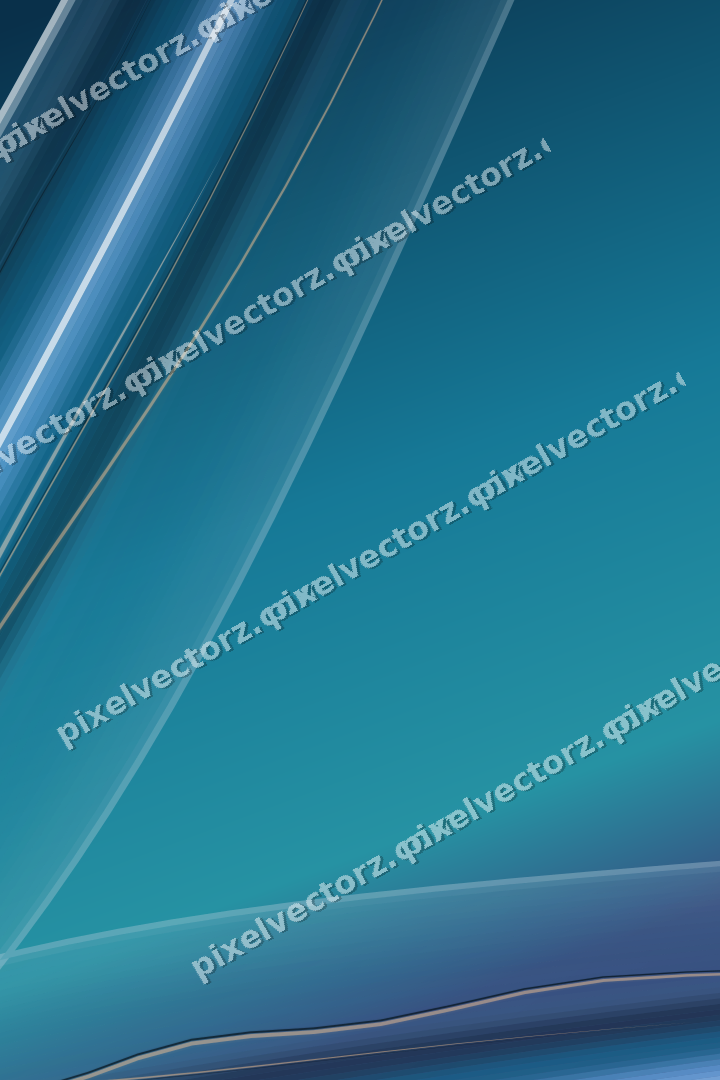 Abstract glass arc in cyan and blue
