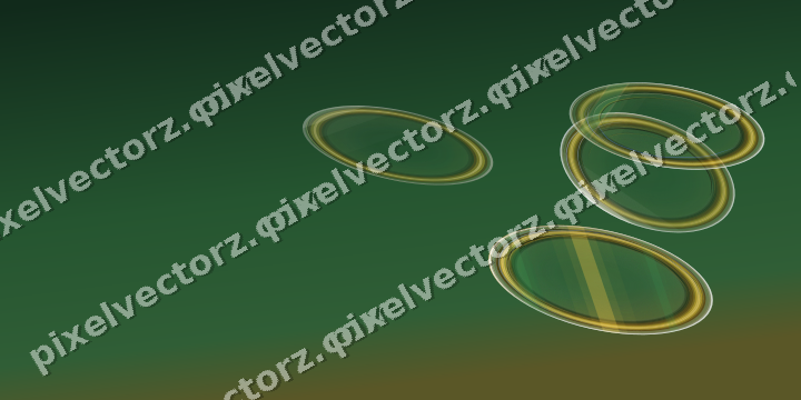 Abstract glass arc in dark green and amber