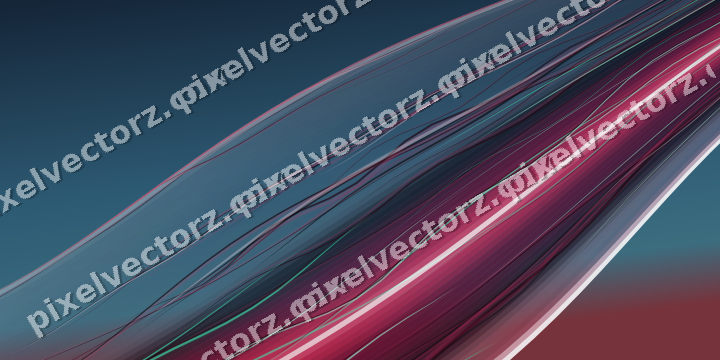 Abstract glass arc in dark lime and dark pink