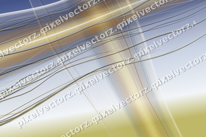 Abstract glass arc in amber and blue