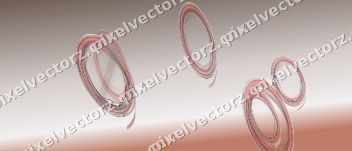 Abstract glass arc in red and pale amber