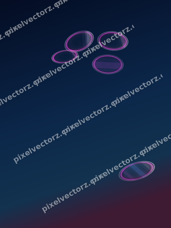 Abstract glass arc in purple and blue