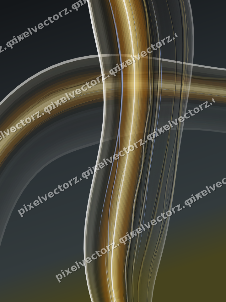 Abstract glass arc in amber and grey