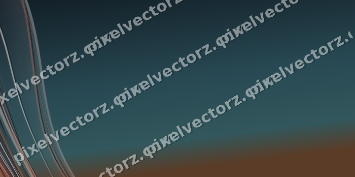 Abstract glass arc in orange and cyan