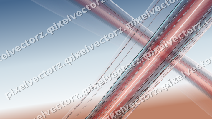 Abstract glass arc in yellow and red