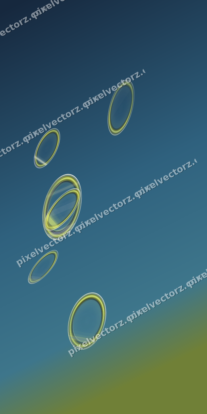 Abstract glass arc in yellow and grey