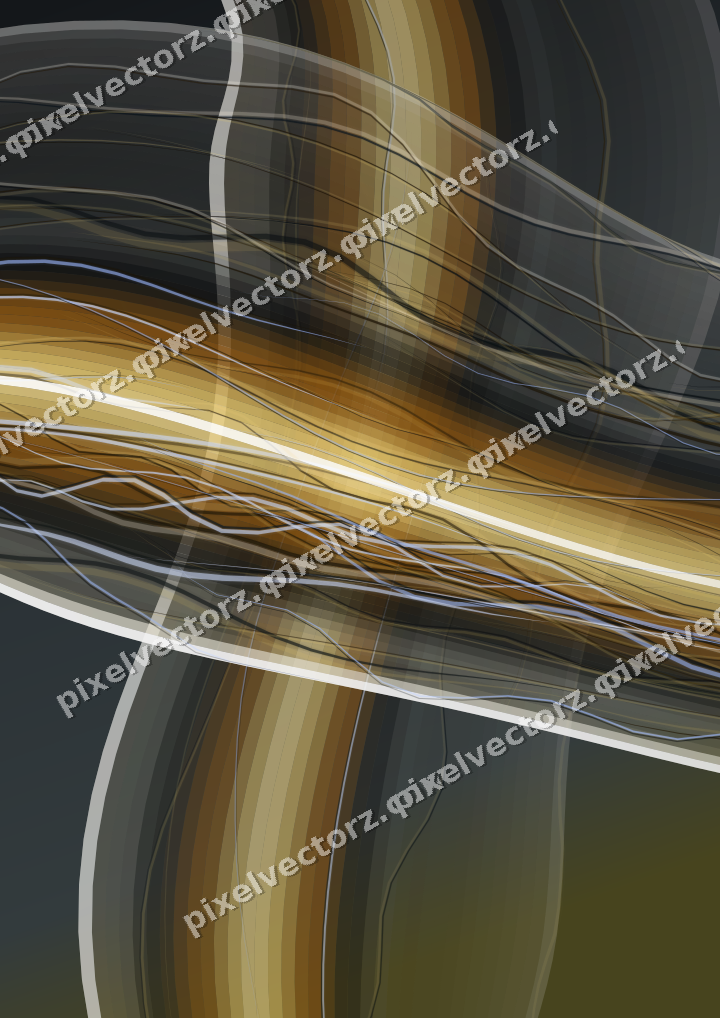 Abstract glass arc in amber and grey