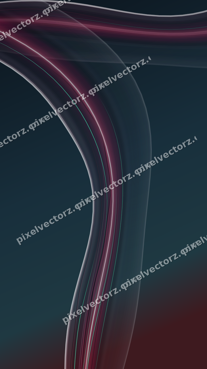 Abstract glass arc in dark lime and dark pink