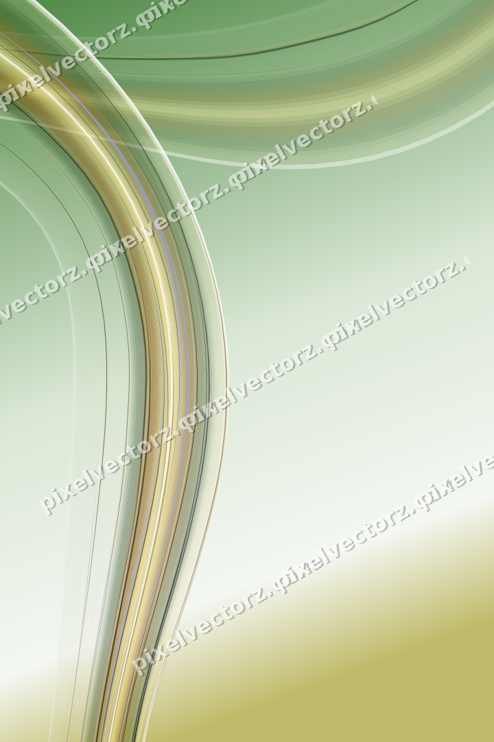Abstract glass arc in lime and yellow