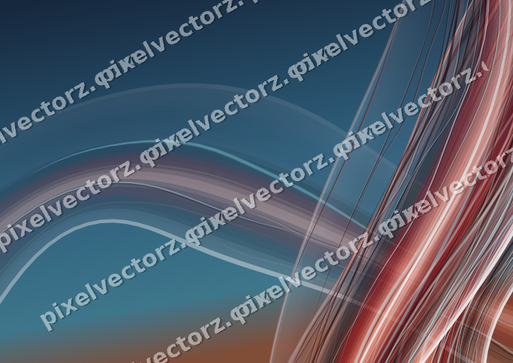 Abstract glass arc in yellow and red