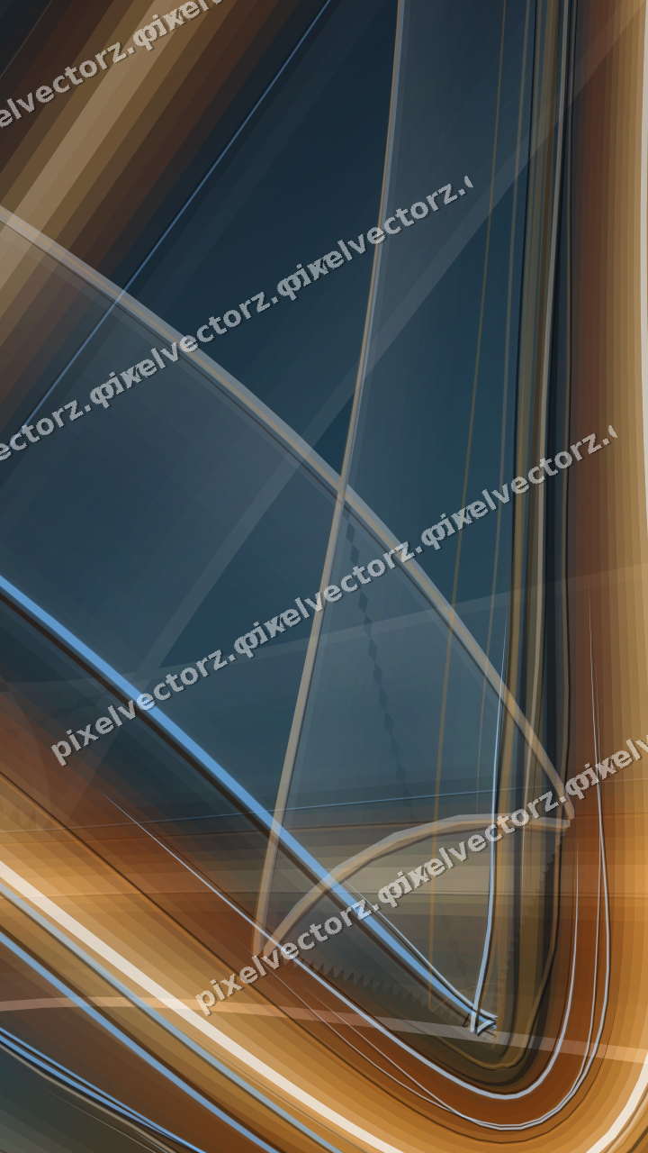 Abstract glass arc in orange and amber