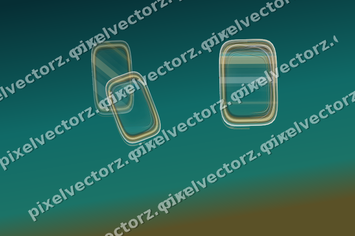 Abstract glass arc in amber and dark teal