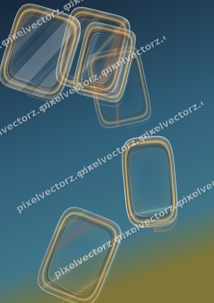 Abstract glass arc in orange and amber