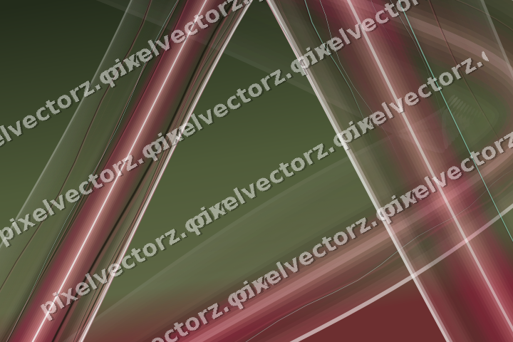 Abstract glass arc in pink and dark lime