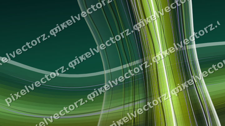 Abstract glass arc in green and lime