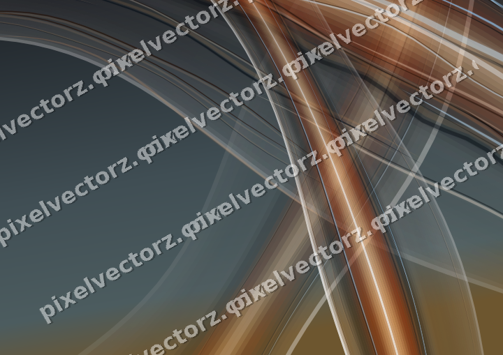 Abstract glass arc in blue and orange