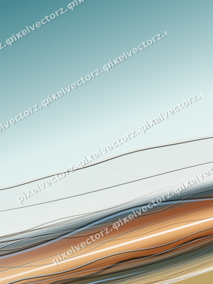 Abstract glass arc in dark teal and orange