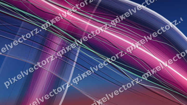 Abstract glass arc in pink and blue