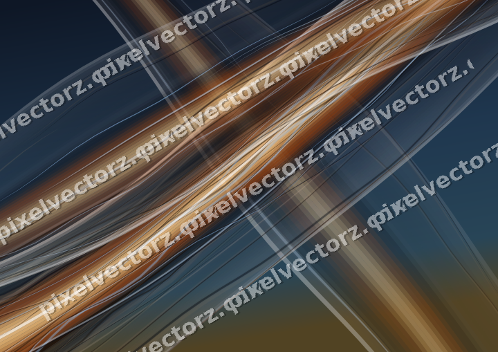 Abstract glass arc in dark blue and red