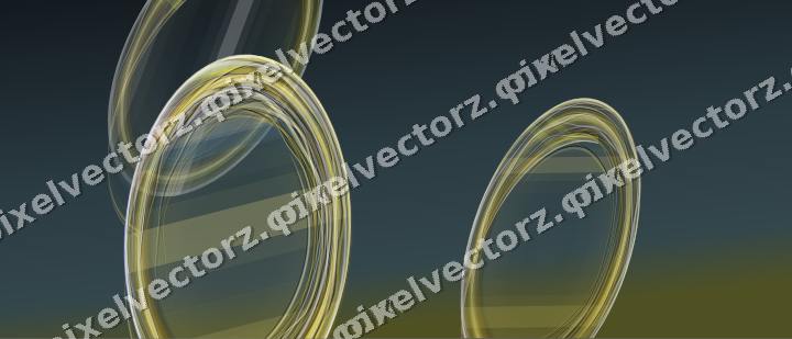 Abstract glass arc in lime and amber