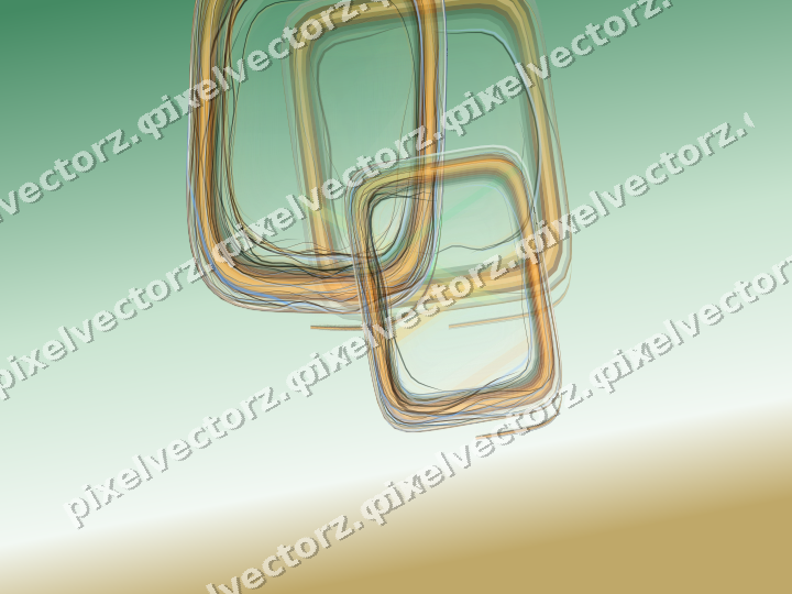 Abstract glass arc in red and orange