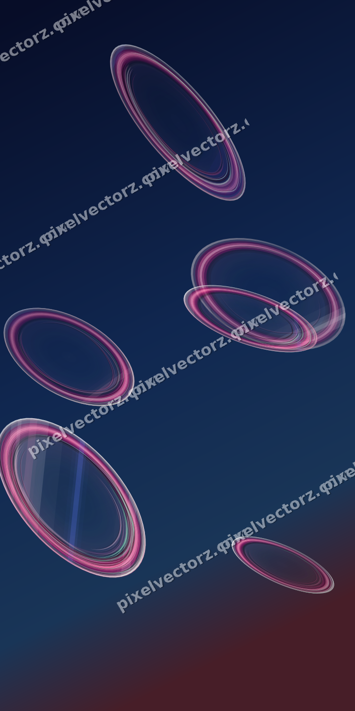 Abstract glass arc in pink and blue