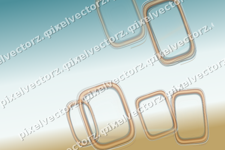 Abstract glass arc in dark teal and orange