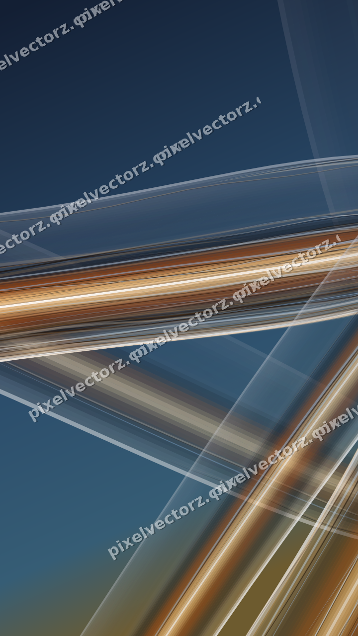 Abstract glass arc in dark blue and red